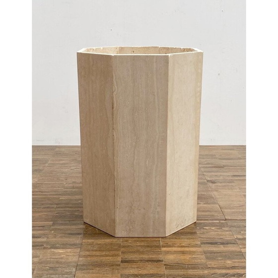 Image 1 of Table basse vintage en travertin, Italie 1970