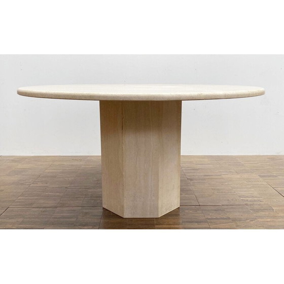 Image 1 of Table basse vintage en travertin, Italie 1970