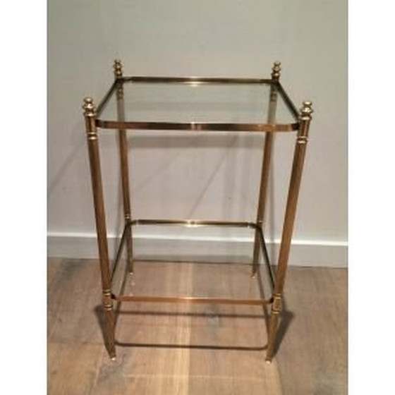 Image 1 of Table d'appoint vintage en laiton 1940