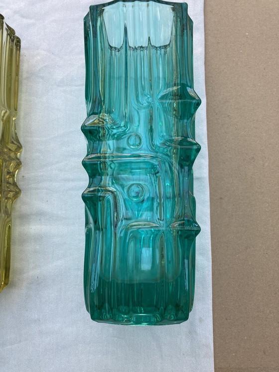 Image 1 of 4 Vases Vladislav Urban Pour L’Union De Sklo Année 60