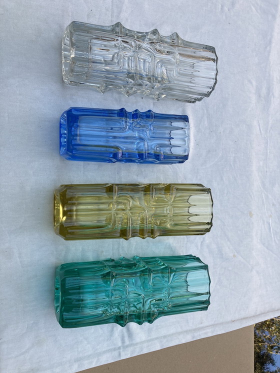 Image 1 of 4 Vases Vladislav Urban Pour L’Union De Sklo Année 60