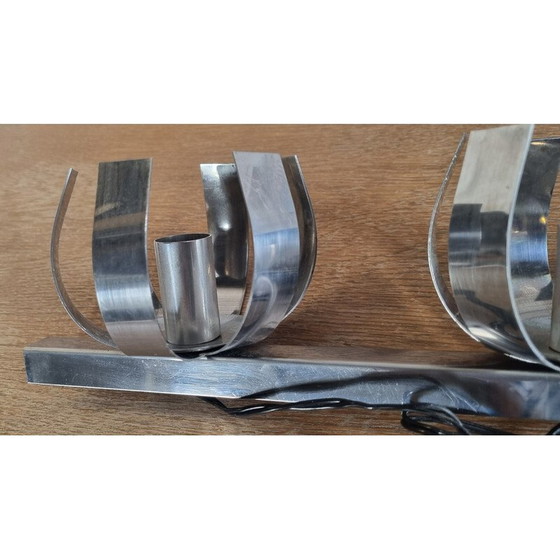 Image 1 of Applique vintage "Fleur de lumière" en aluminium chromé par Jacqueline Trocmé pour Oxar, 1970