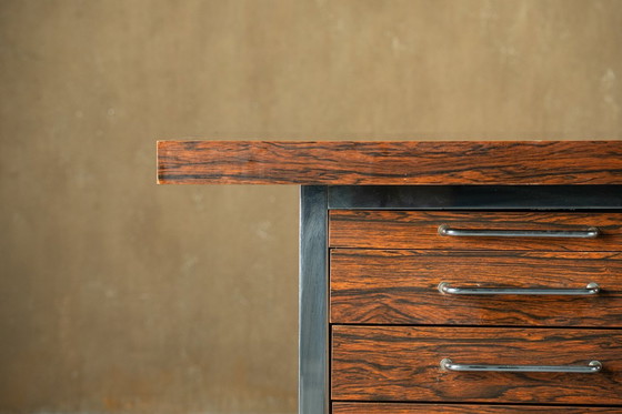 Image 1 of Bureau en métal et palissandre du Mid Century, Danemark, années 1970