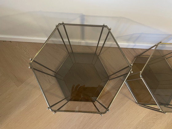 Image 1 of 2x Table d'appoint hexagonale