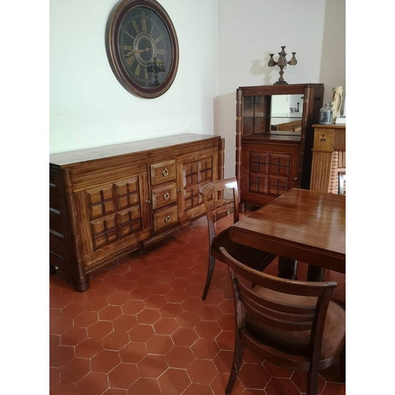 Image 1 of Buffet vintage en acajou avec 2 portes et 3 tiroirs, 1930