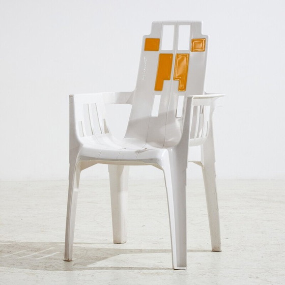 Image 1 of Fauteuil vintage en plastique "Boston" par Pierre Paulin pour Henry Massonnet, 1980