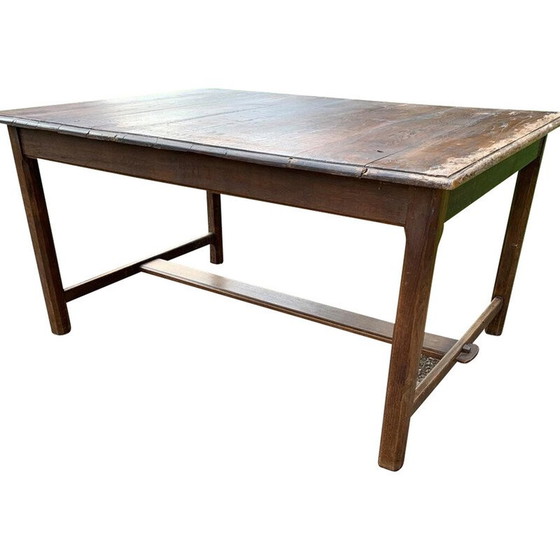 Image 1 of Table de ferme vintage en bois