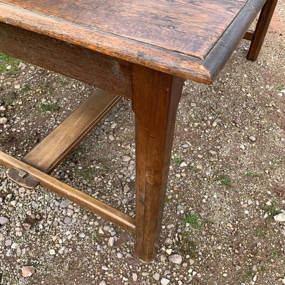 Image 1 of Table de ferme vintage en bois