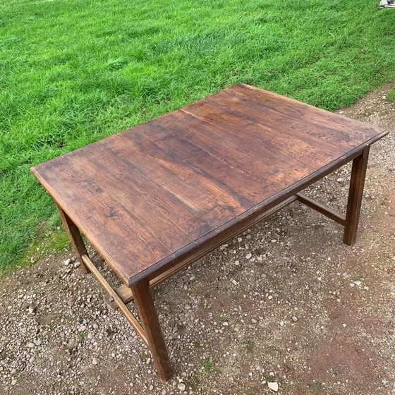 Image 1 of Table de ferme vintage en bois