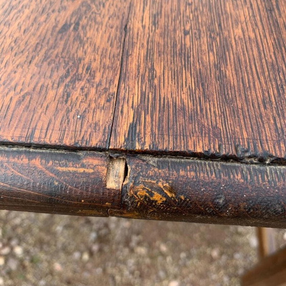 Image 1 of Table de ferme vintage en bois