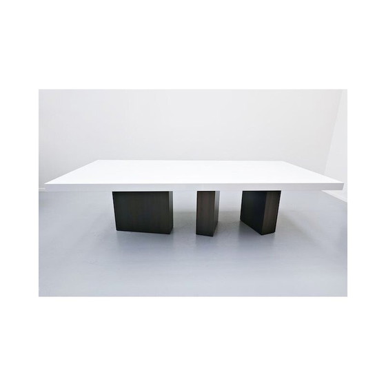 Image 1 of Grande table de salle à manger laquée vintage par Iceberg Architecture Studio