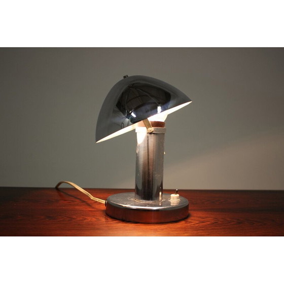 Image 1 of Paire de lampes de table Bauhaus chromées, Tchécoslovaquie 1930