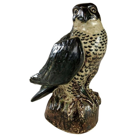 Image 1 of Figurine de faucon vintage danoise par Knud Kyhn pour Royal Copenhagen, années 1950