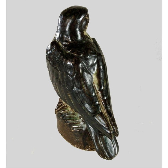 Image 1 of Figurine de faucon vintage danoise par Knud Kyhn pour Royal Copenhagen, années 1950