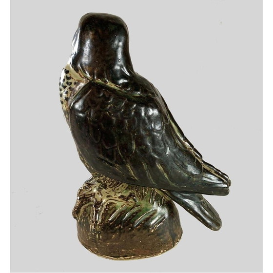 Image 1 of Figurine de faucon vintage danoise par Knud Kyhn pour Royal Copenhagen, années 1950
