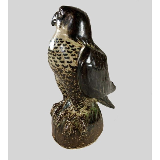 Image 1 of Figurine de faucon vintage danoise par Knud Kyhn pour Royal Copenhagen, années 1950