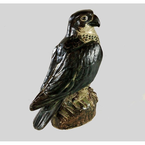 Image 1 of Figurine de faucon vintage danoise par Knud Kyhn pour Royal Copenhagen, années 1950