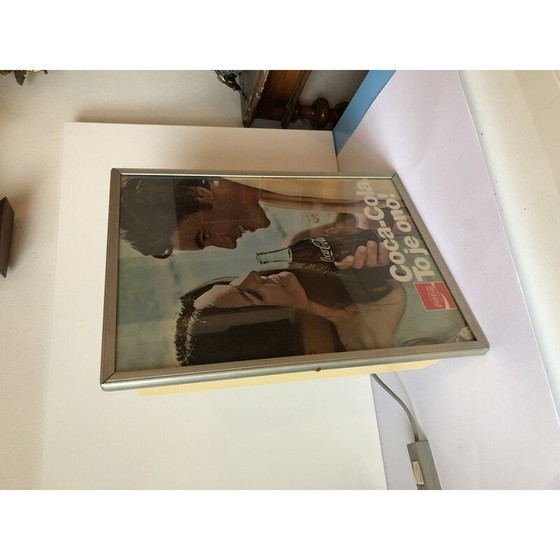 Image 1 of Publicité lumineuse vintage coca-cola, Tchécoslovaquie 1980