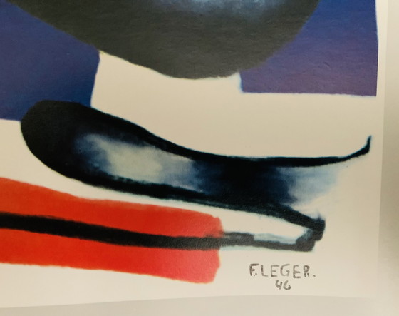 Image 1 of Fernand Leger : "Poster Adieu New York. Signé dans la plaque.