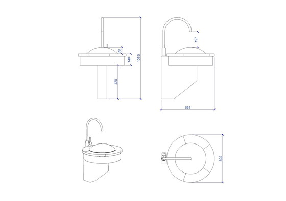 Image 1 of Lavabo en bois d'olivier et de noyer - pièce unique