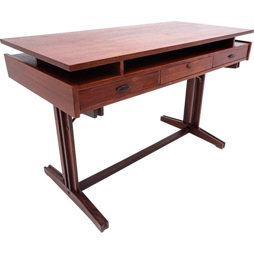 Bureau en bois du Mid Century, Italie années 1960