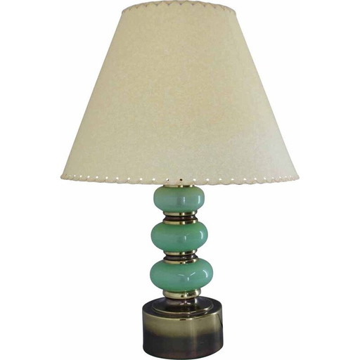 Lampe de table vintage avec abat-jour en papier, Italie 1970