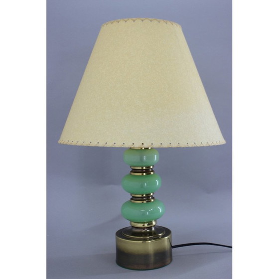 Image 1 of Lampe de table vintage avec abat-jour en papier, Italie 1970
