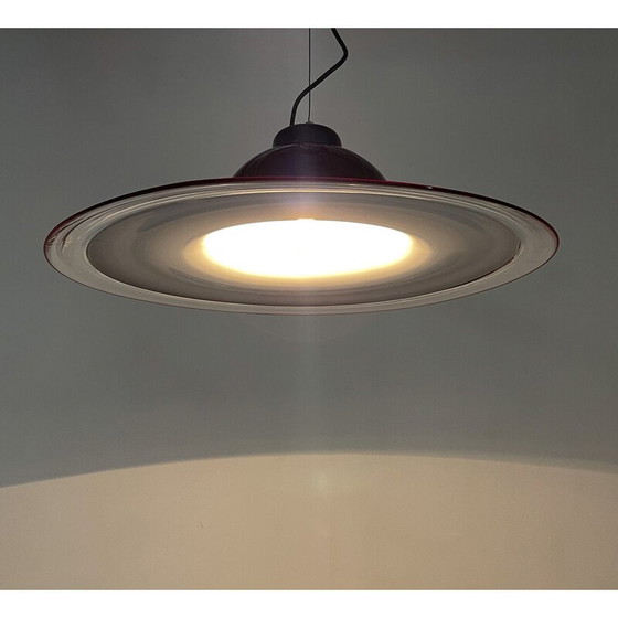 Image 1 of Lampe suspendue italienne en verre de Murano, 1970