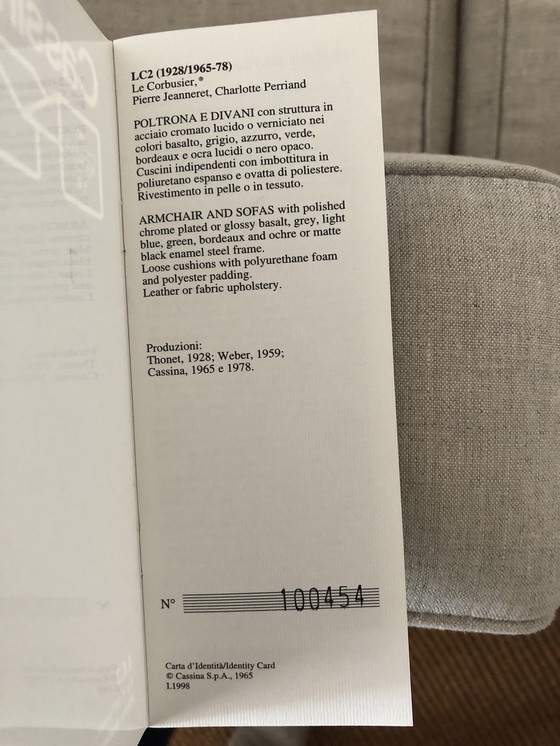 Image 1 of Le Corbusier Cassina Lc 2 Canapé 2 places