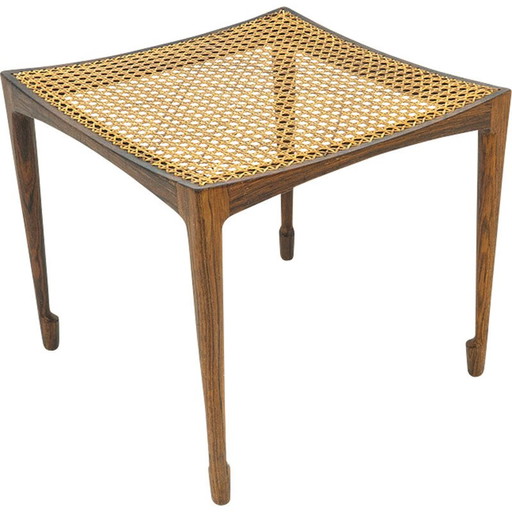 Tabouret danois vintage en bois de rose par Bernt Petersen pour Wørts Furniture Carpentry