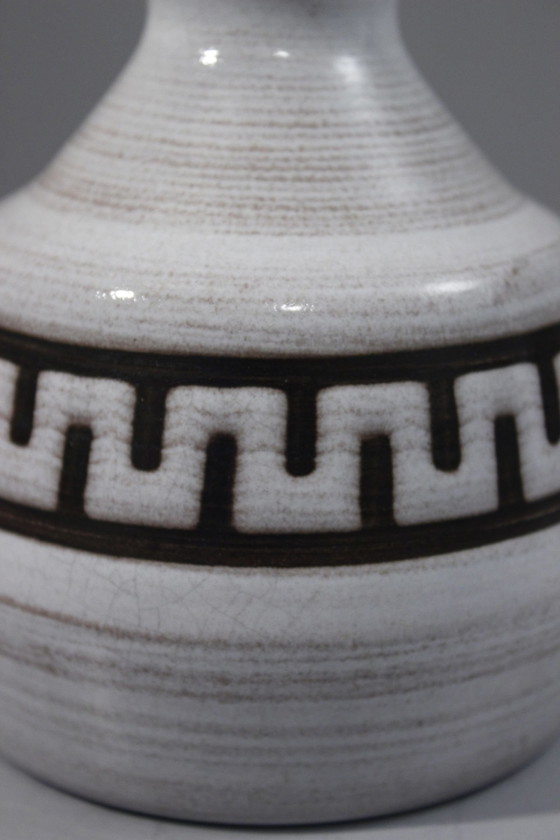 Image 1 of Emile Masson À Vallauris - Vase À Décor Géométrique En Frise France 1950S