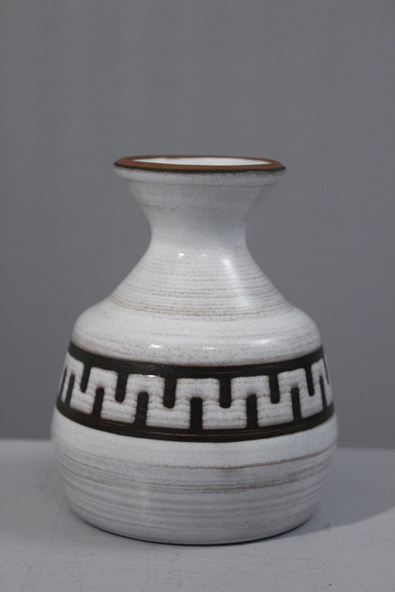 Image 1 of Emile Masson À Vallauris - Vase À Décor Géométrique En Frise France 1950S