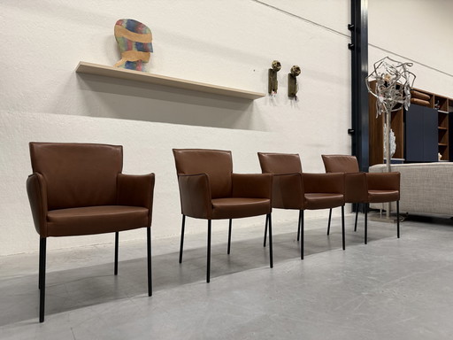 4 Design On Stock Amra Dining Chairs Cera Canyon Leather