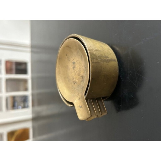 Ensemble de 5 cendriers vintage en laiton, 1970