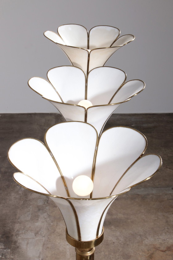 Image 1 of Lampadaire trompette Hollywood Regency, 1970S French Design