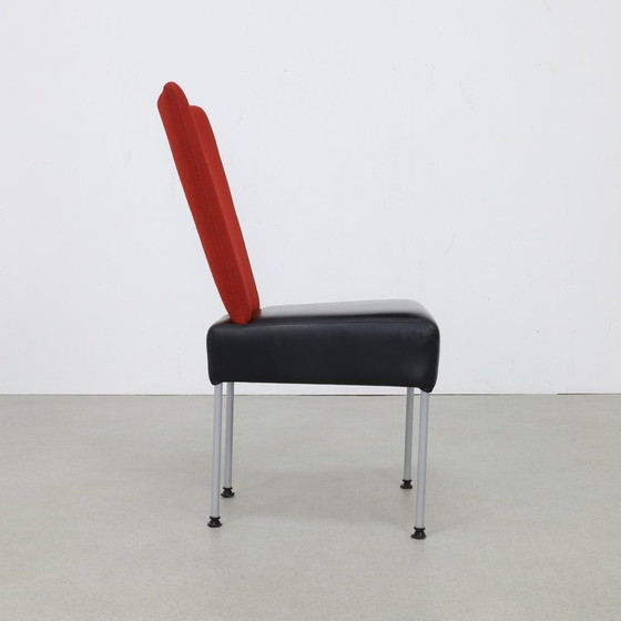 Image 1 of 4X Chaise de salle à manger postmoderne dans le style de Memphis, 1980S