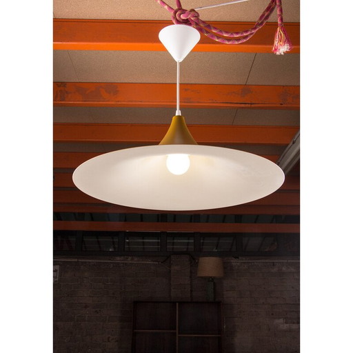 Lampe suspendue conique en métal par Claire Bonderup et Torsten Thorup pour Lyfa, Danemark 1960