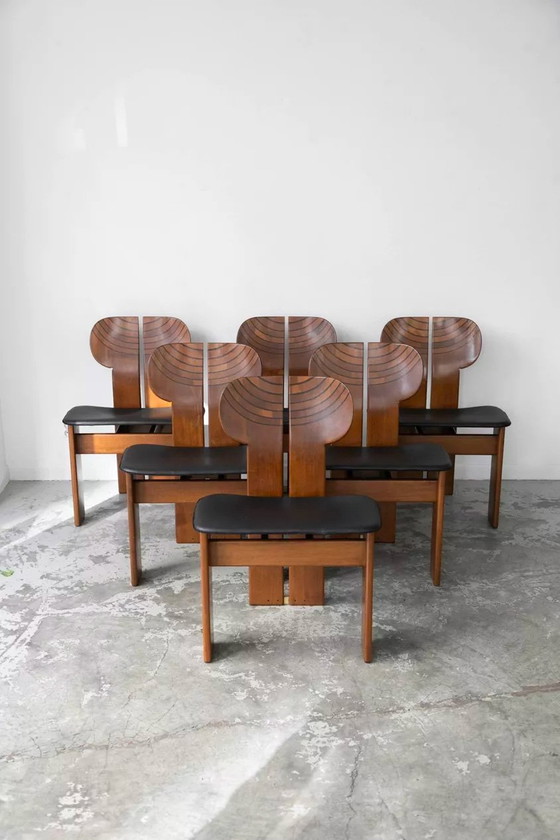 Image 1 of Chaises Africa Par Afra & Tobia Scarpa Pour Maxalto, Italie, Années 1970