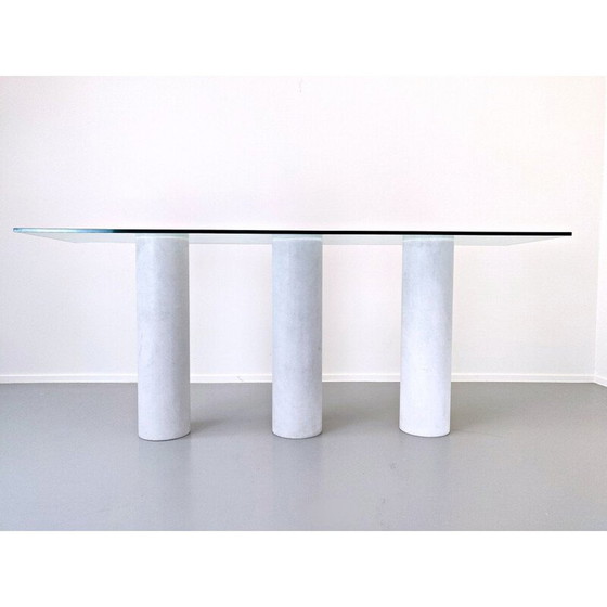 Image 1 of Console vintage avec plateau en verre, Italie