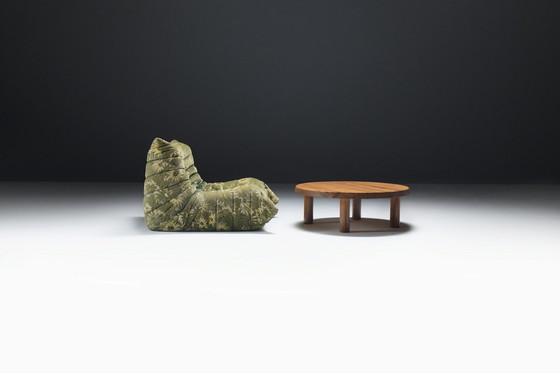 Image 1 of Superbe table basse vintage T02M en bois d'orme par Pierre Chapo - France