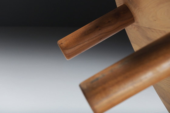 Image 1 of Superbe table basse vintage T02M en bois d'orme par Pierre Chapo - France
