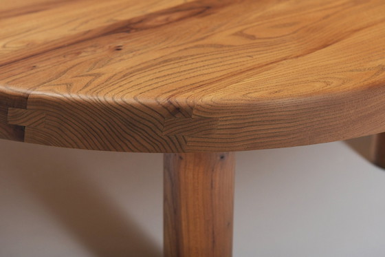 Image 1 of Superbe table basse vintage T02M en bois d'orme par Pierre Chapo - France