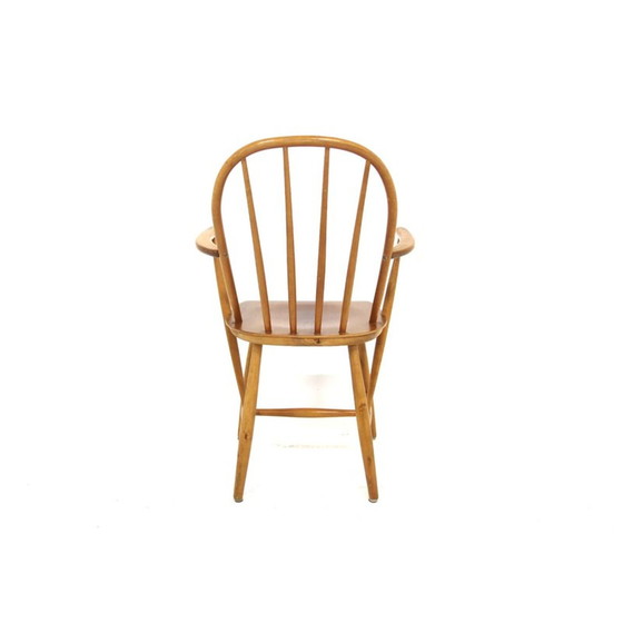 Image 1 of Fauteuil vintage "Pinnstol" en teck et hêtre, Suède 1960