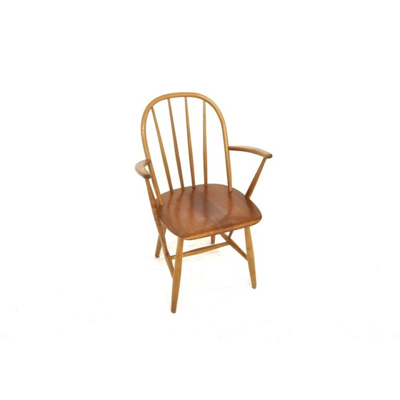 Image 1 of Fauteuil vintage "Pinnstol" en teck et hêtre, Suède 1960