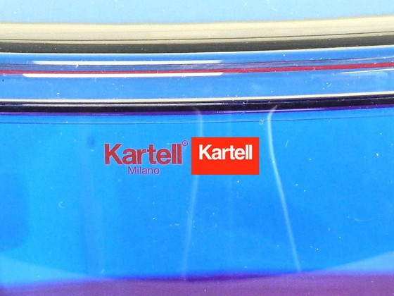 Image 1 of Kartell Shibuya Vase │ Coupe à fruits Bleu fumé Rouge cerise │ Nouveau