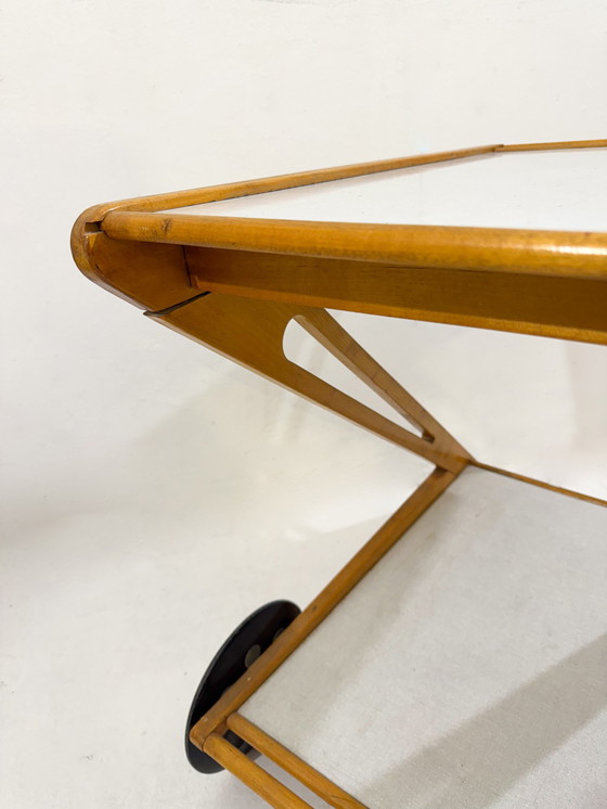 Image 1 of Chariot de bar "Mobilo Pe03" par Cees Braakman pour Pastoe, 1950S