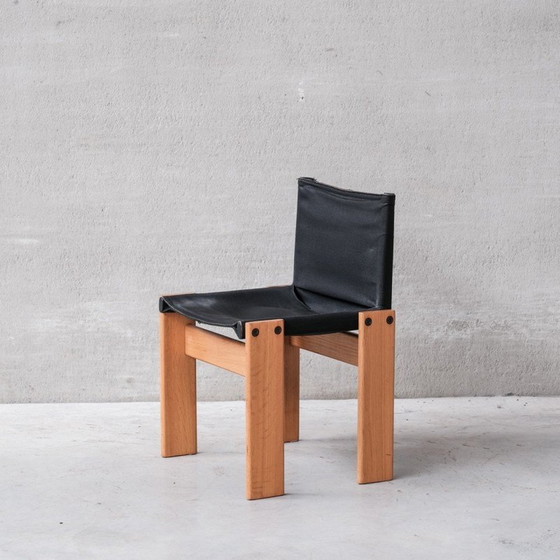 Image 1 of Ensemble de 4 chaises vintage "Monk" par Afra et Tobia Scarpa pour Molenti, Italie 1970