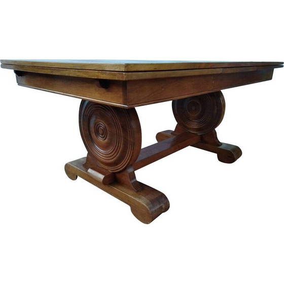 Image 1 of Table vintage en bois de chêne massif, 1940