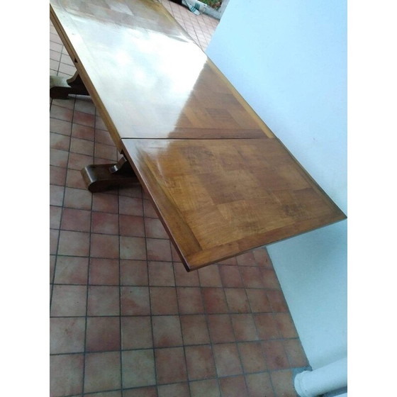 Image 1 of Table vintage en bois de chêne massif, 1940