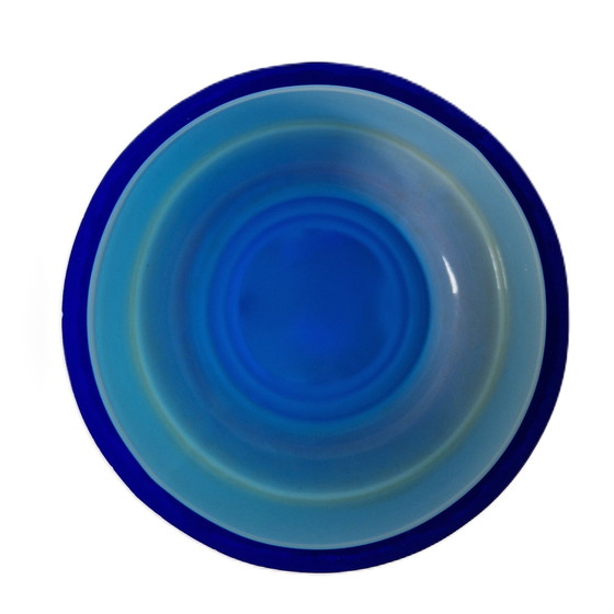 Image 1 of Alsterfors - Vase design bleu par P.O. Ström - Signé